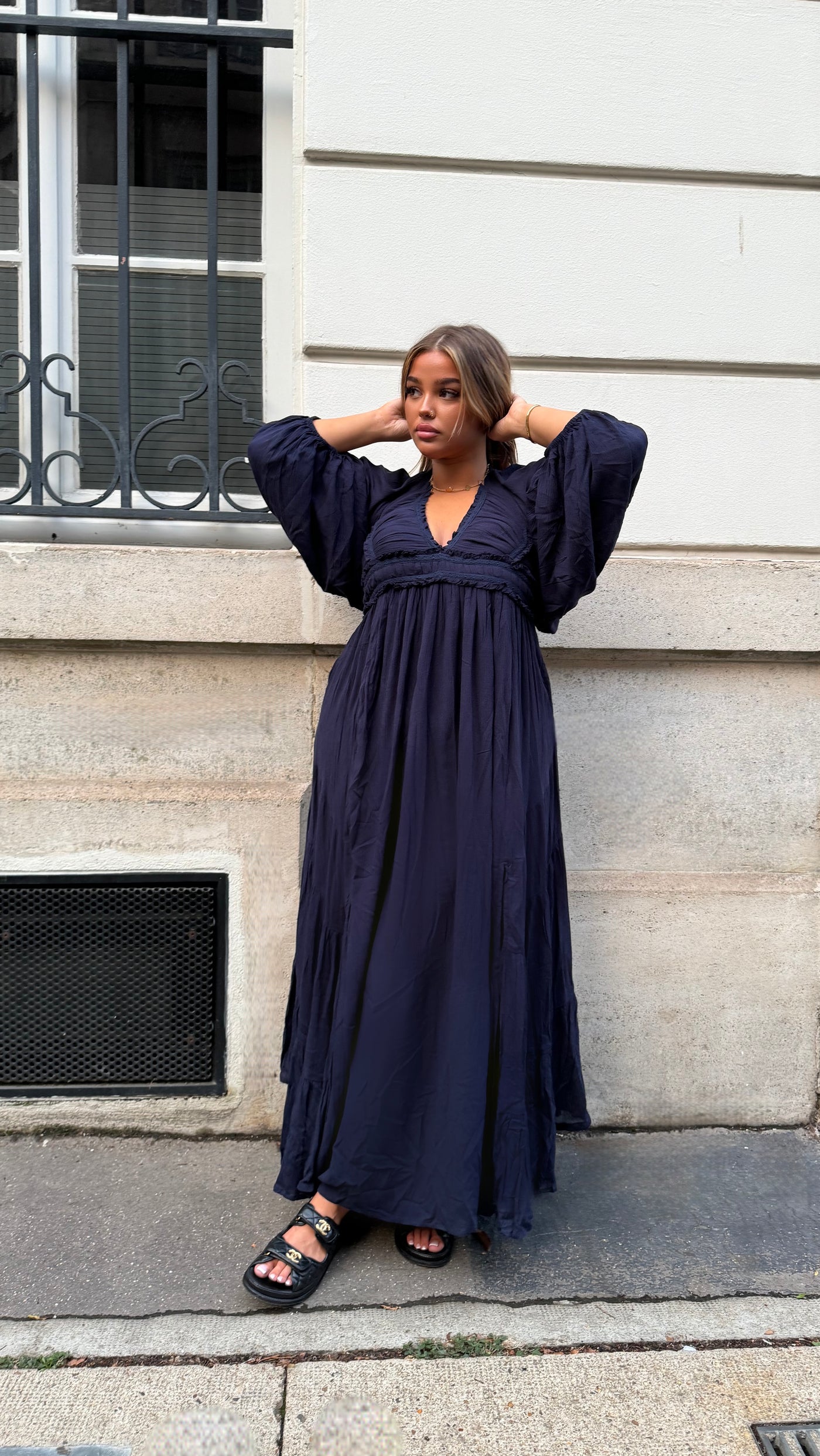 Robe bohème bleue nuit