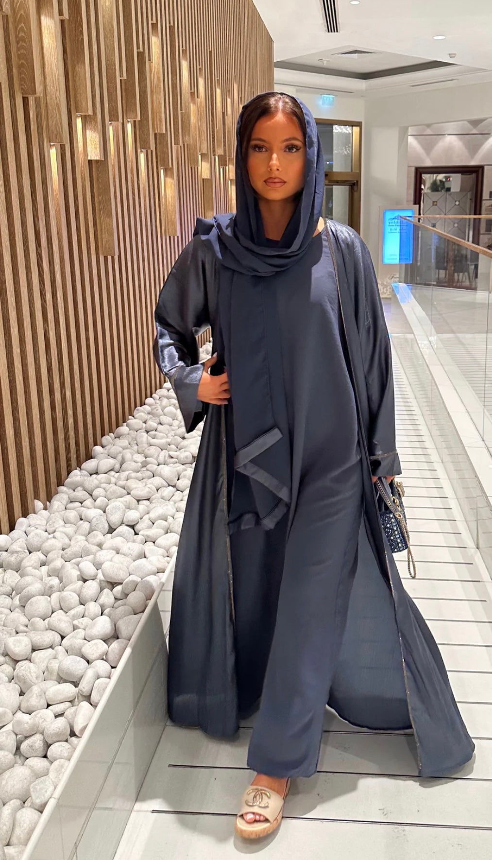 Abaya Lya bleu