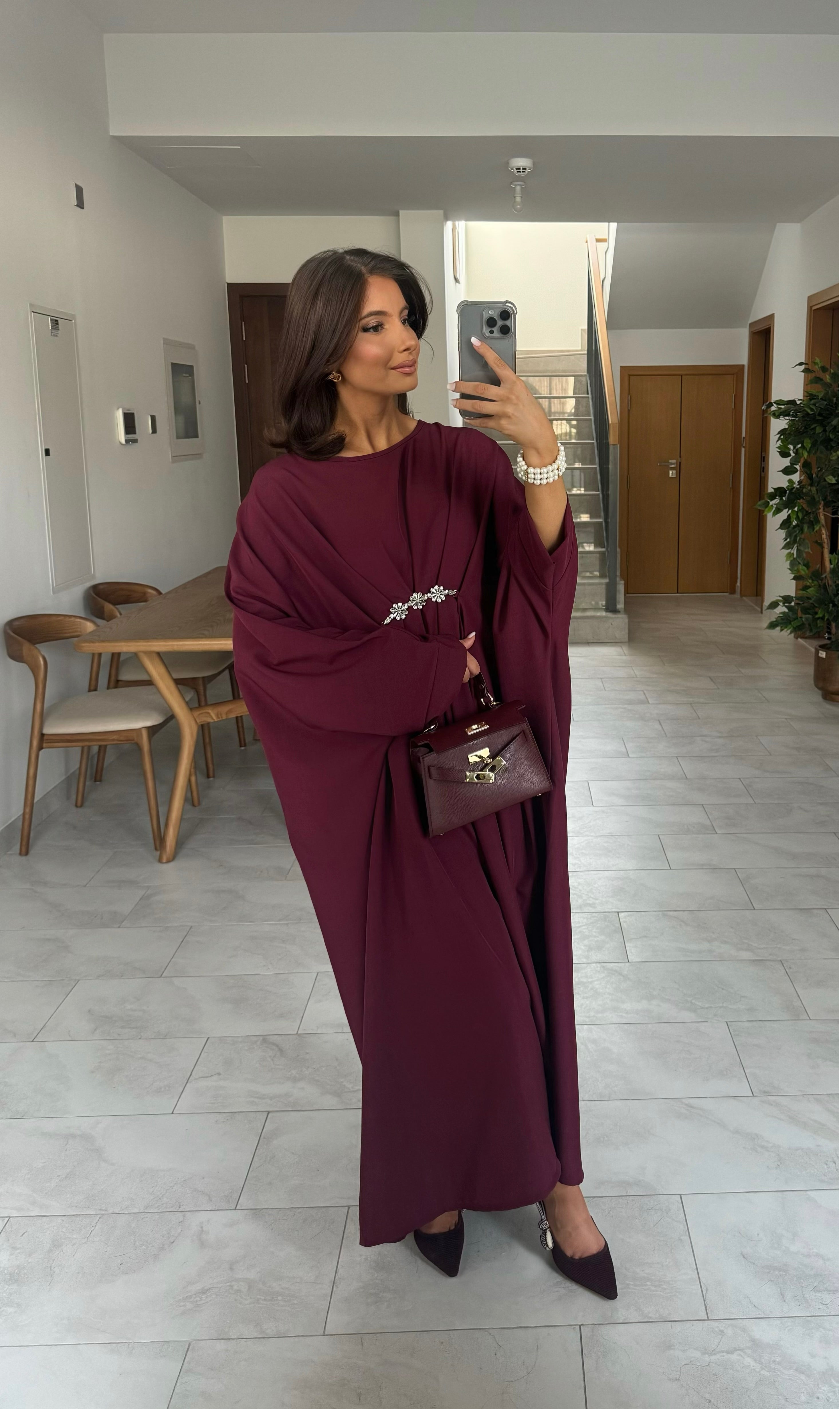 Abaya Lyna bordeau
