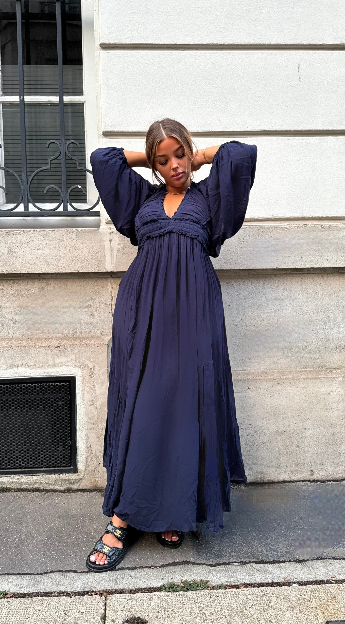 Robe bohème bleue nuit