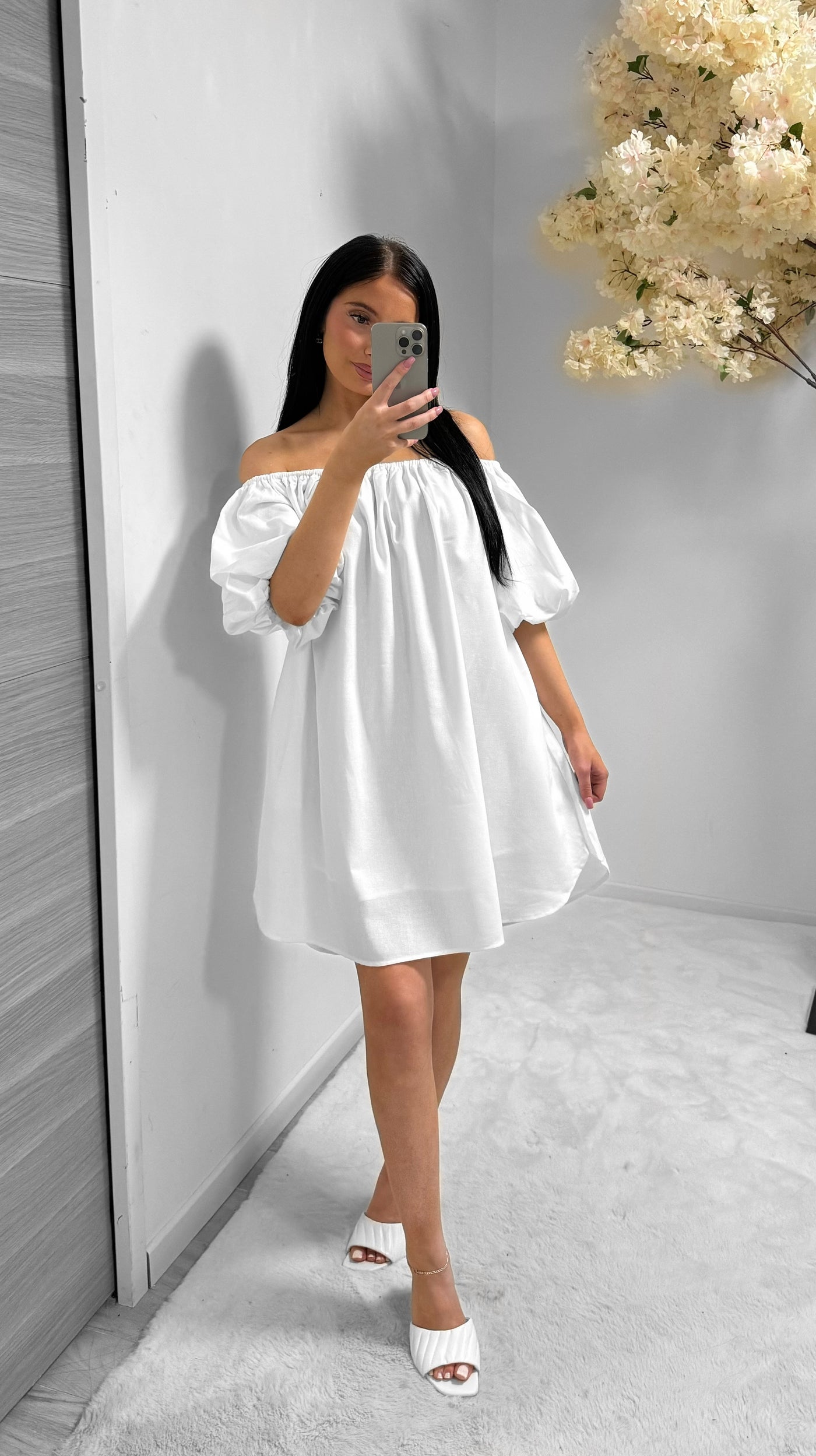 Robe bouffante blanche