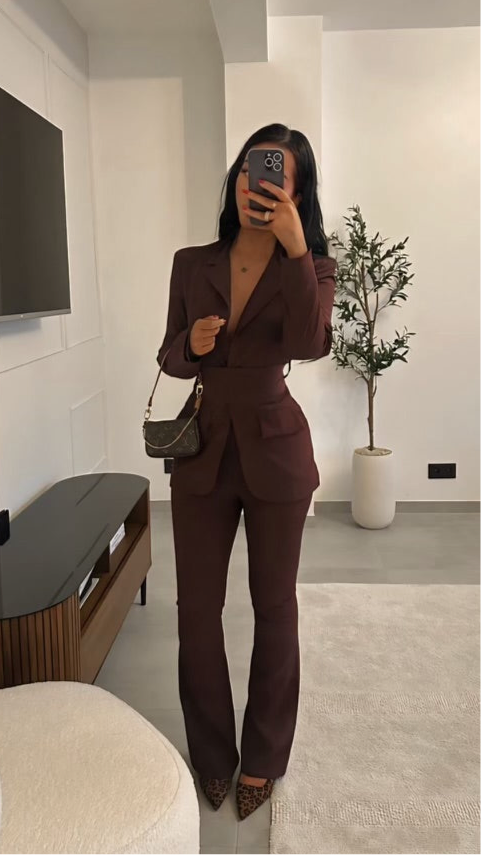 Ensemble tailleur bordeaux