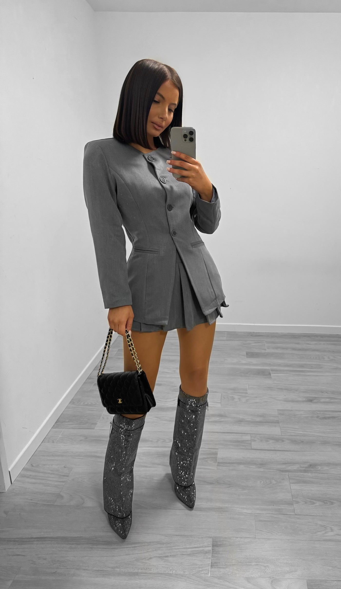 Blazer cintré gris